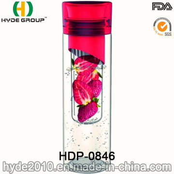 700ml Großhandel Obst Infuser Tritan Trinkflasche, BPA-freien Kunststoff Obst Infusionsflasche (HDP-0846)